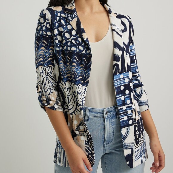 Joseph Ribkoff Abstract Woven Blazer - Picture 2 of 5